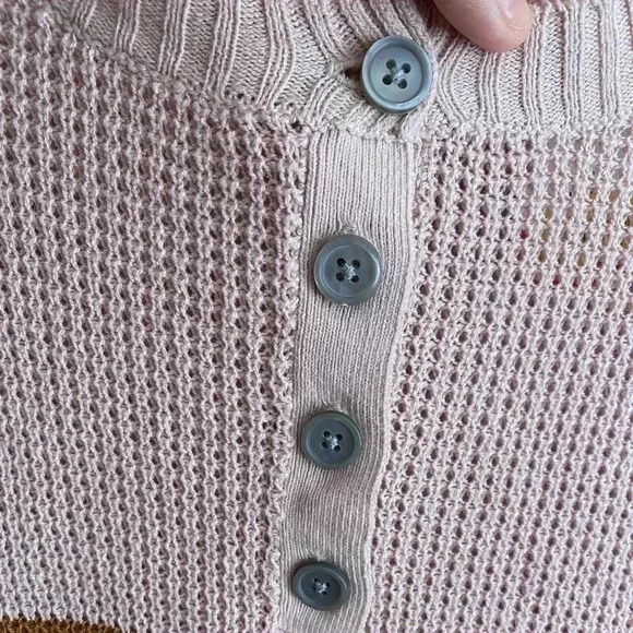 🆕 American Eagle Stripe Color Block Henley Sweater M🆕 - Picture 4 of 9